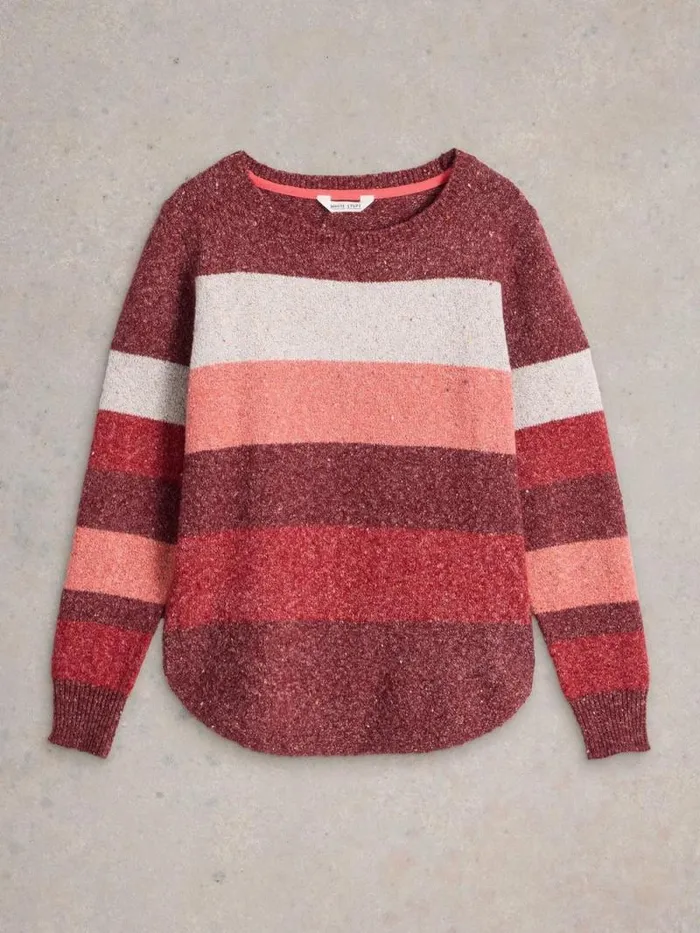 Women TALIA NEP JUMPER Plum Multi White Stuff Knitwear
