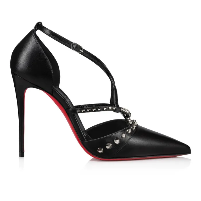 Women Tatooshka Spikes Pump 100 Mm Pumps 8211 Kid Leather And Spikes 8211 Black Christian Louboutin Pumps