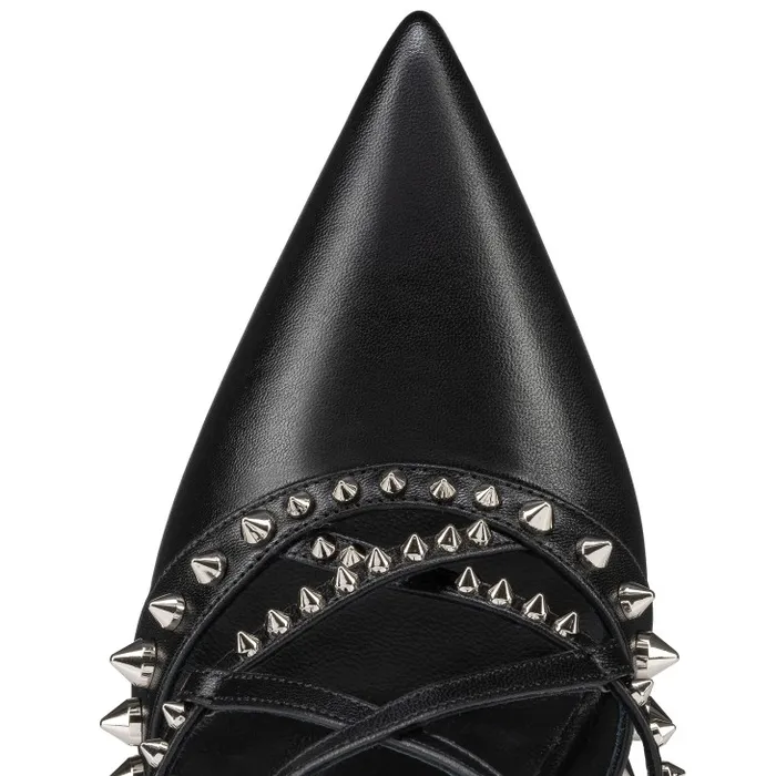 Women Tatooshka Spikes Pump 100 Mm Pumps 8211 Kid Leather And Spikes 8211 Black Christian Louboutin Pumps