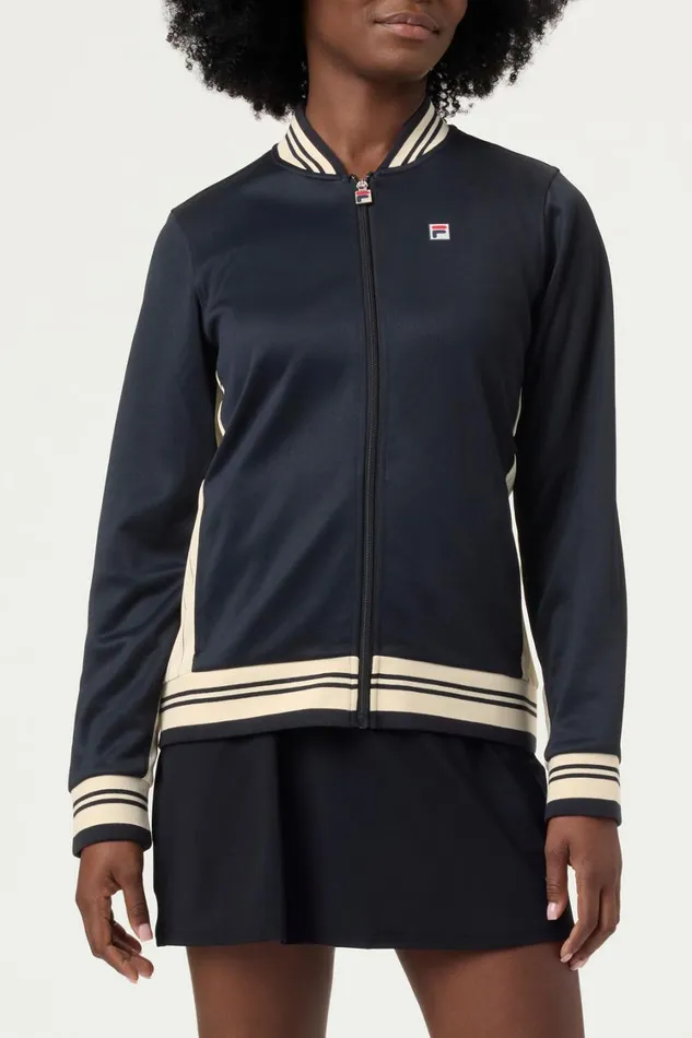 Women Tennis Fila Performance Iconic Settanta Jacket 978 Blackangora