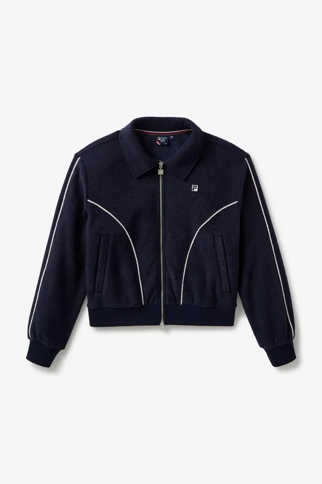 Women Tennis Fila Tennis Terry Track Top 400 Ink Navy