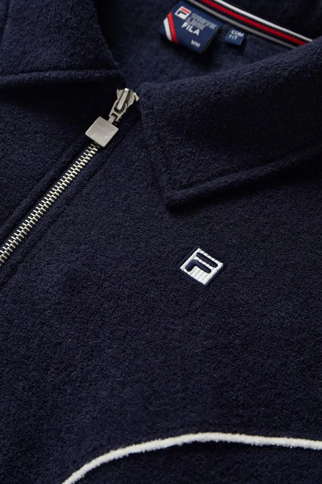Women Tennis Fila Tennis Terry Track Top 400 Ink Navy