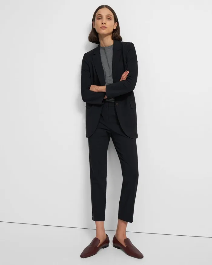 Women Theory Blazers Jackets Casual Blazer In Precision Ponte Black