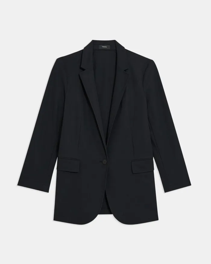 Women Theory Blazers Jackets Casual Blazer In Precision Ponte Black