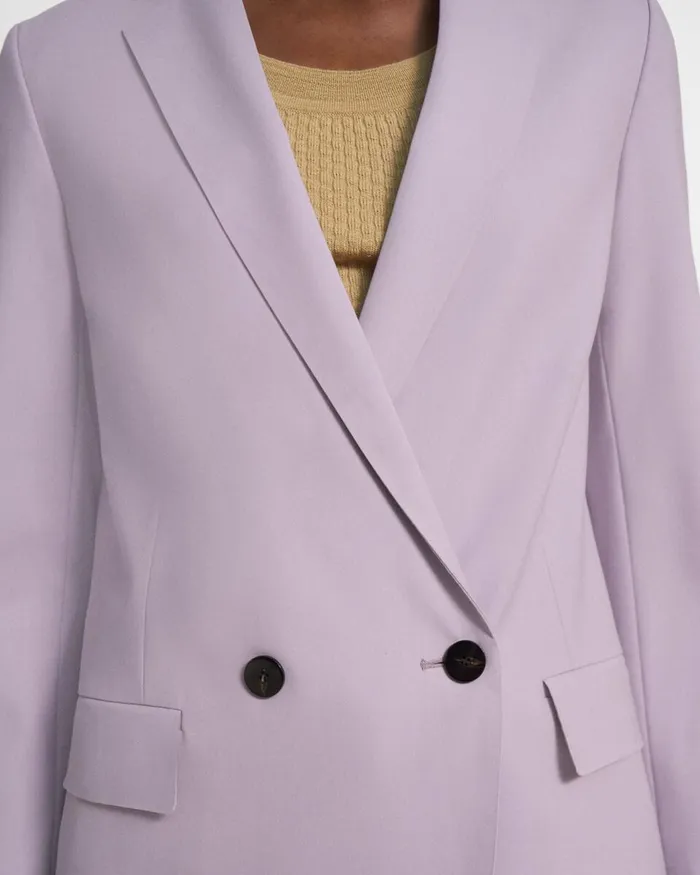 Women Theory Blazers Jackets Oversized Boy Blazer In Good Wool Wisteria