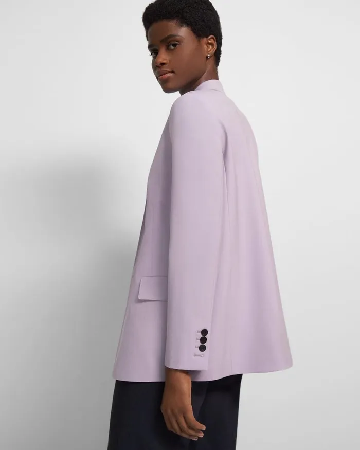 Women Theory Blazers Jackets Oversized Boy Blazer In Good Wool Wisteria