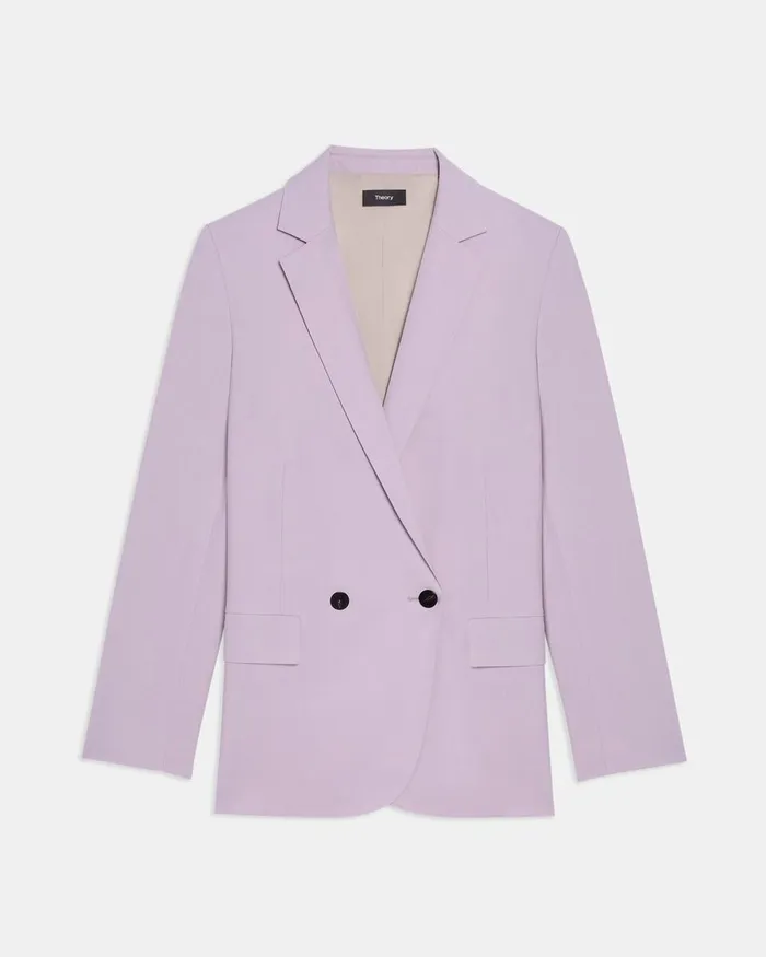 Women Theory Blazers Jackets Oversized Boy Blazer In Good Wool Wisteria