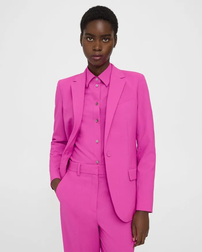 Women Theory Blazers Jackets Staple Blazer In Good Wool Carnation