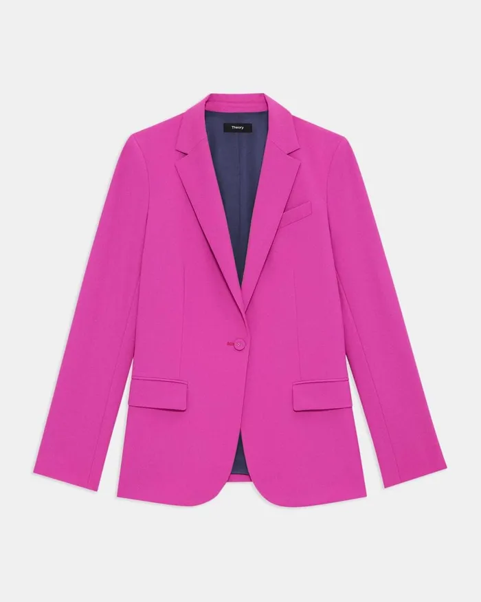 Women Theory Blazers Jackets Staple Blazer In Good Wool Carnation