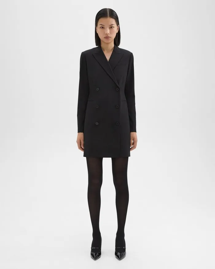 Women Theory Dresses Blazer Dress In Good Wool Black