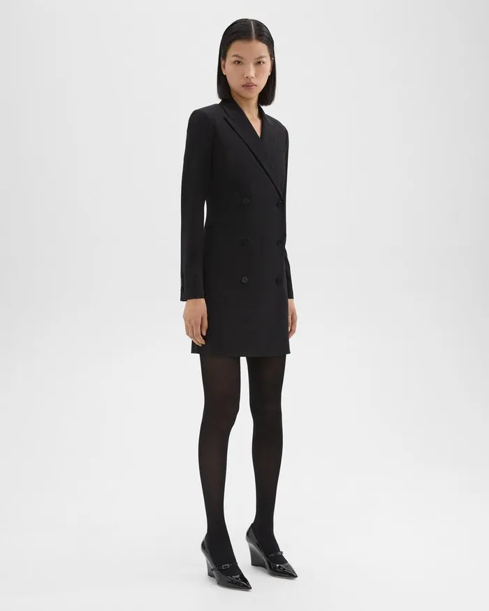 Women Theory Dresses Blazer Dress In Good Wool Black