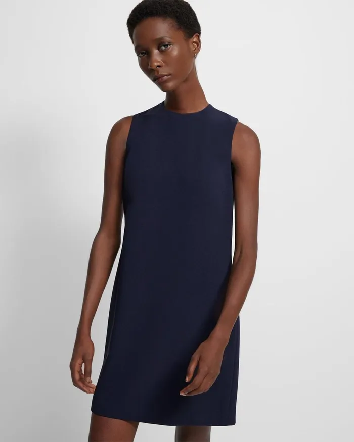 Women Theory Dresses Shift Dress In Admiral Crepe Nocturne Navy