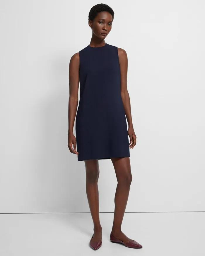 Women Theory Dresses Shift Dress In Admiral Crepe Nocturne Navy