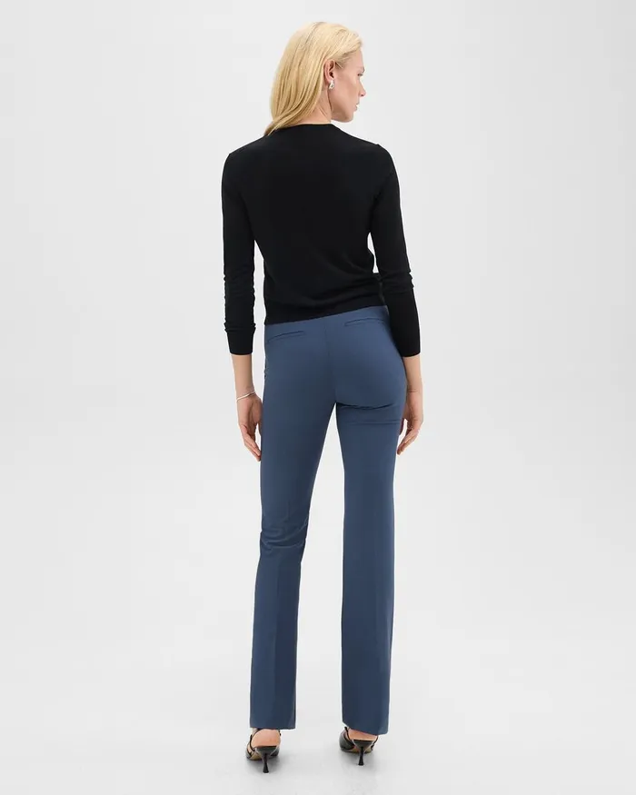 Women Theory Pants Flared Pant In Good Wool Ash Blue