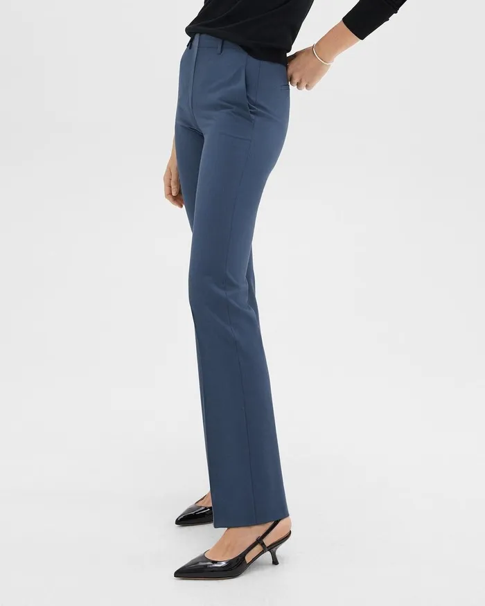 Women Theory Pants Flared Pant In Good Wool Ash Blue