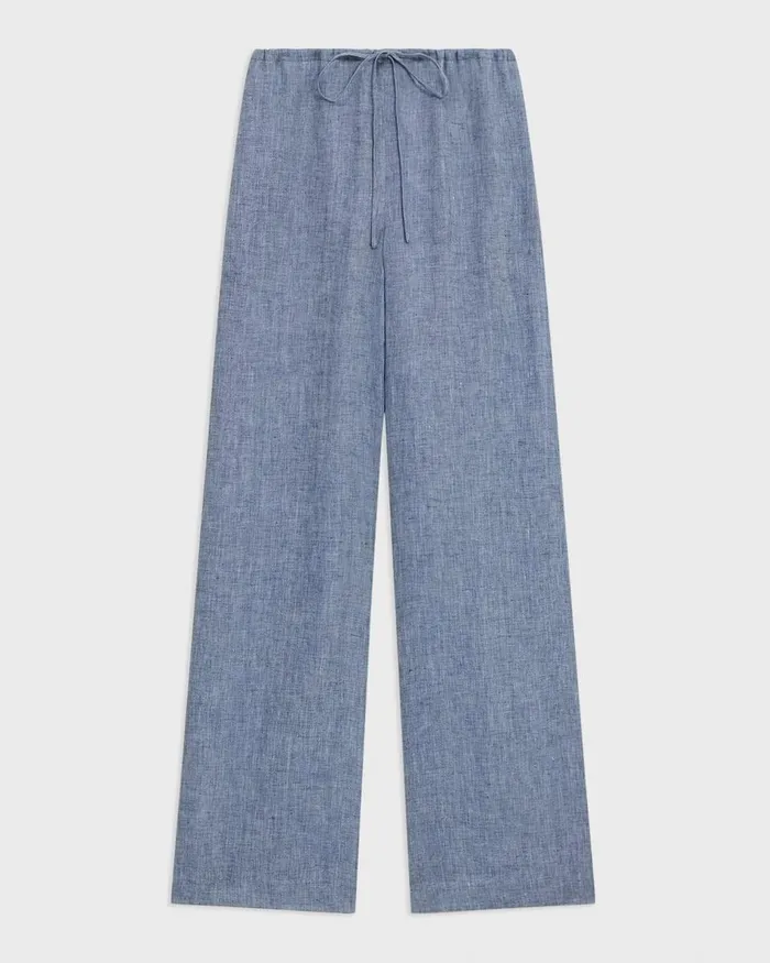 Women Theory Pants Relaxed PullOn Pant In Hemp Chambray