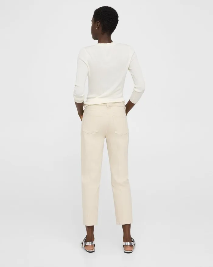Women Theory Pants Treeca Jean In Stretch Denim Sand