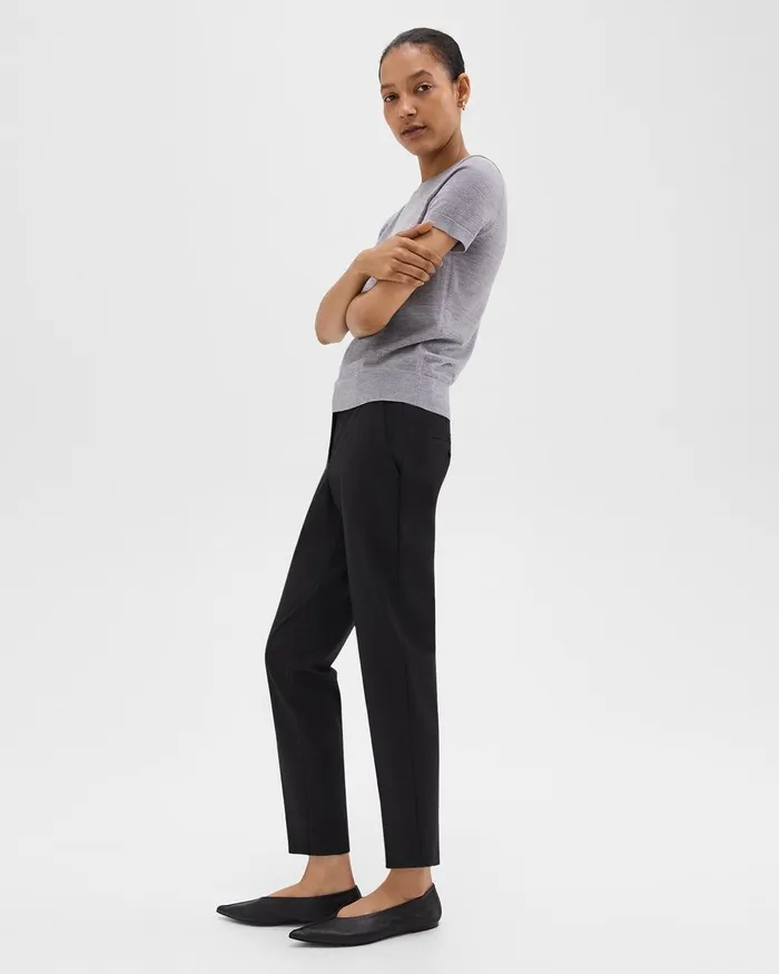 Women Theory Pants Treeca Pant In Good Wool Black