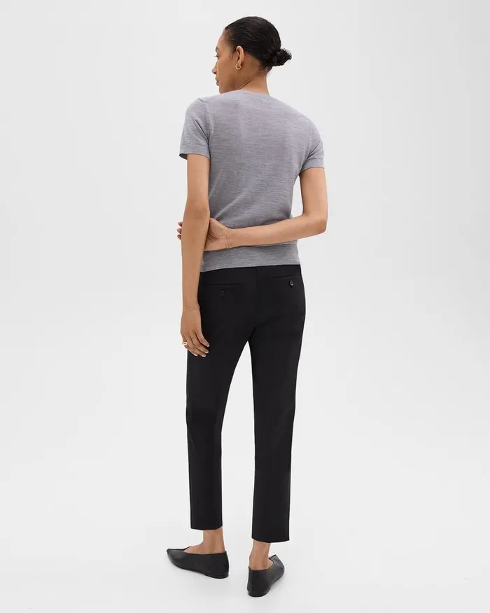 Women Theory Pants Treeca Pant In Good Wool Black