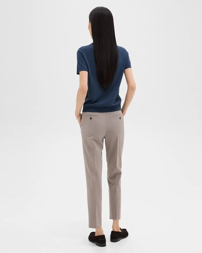 Women Theory Pants Treeca Pant In Good Wool Cinder Melange