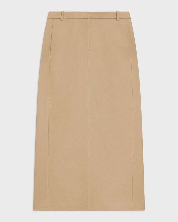 Women Theory Skirts Maxi Trouser Skirt In Stretch Flannel New Camel