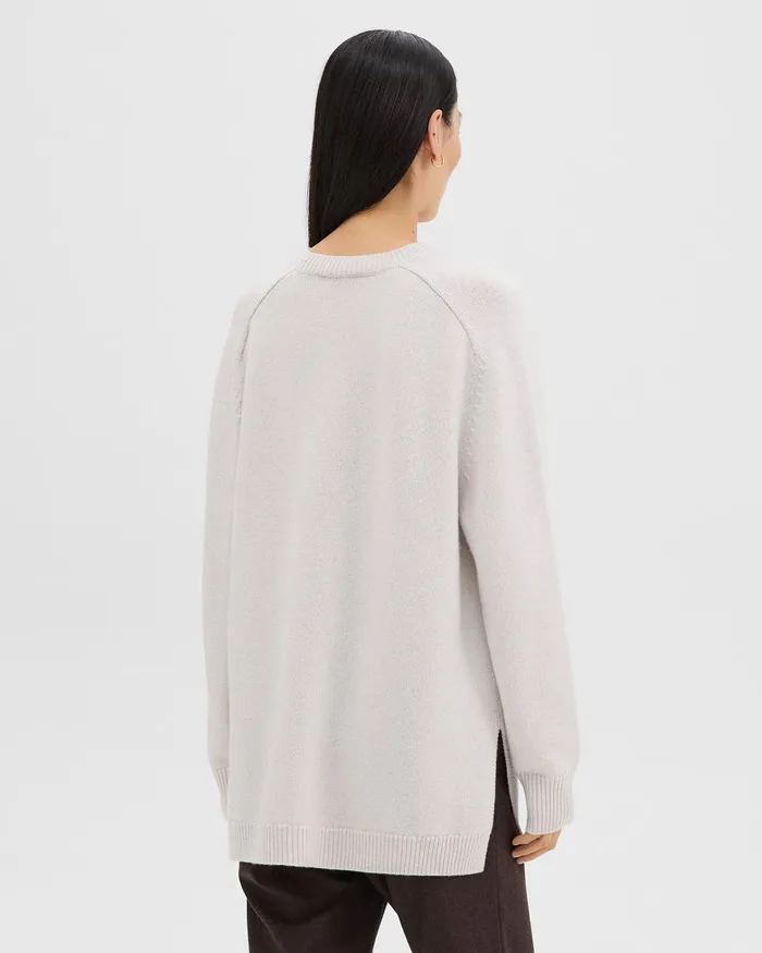 Women Theory Sweaters Cardigans Karenia Sweater In Cashmere Natural Melange
