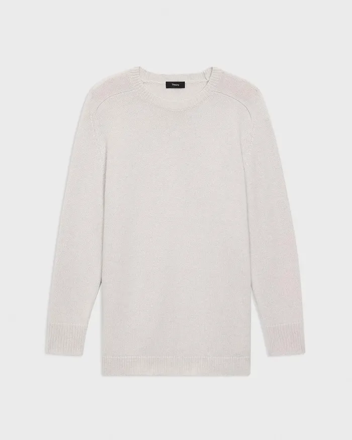 Women Theory Sweaters Cardigans Karenia Sweater In Cashmere Natural Melange