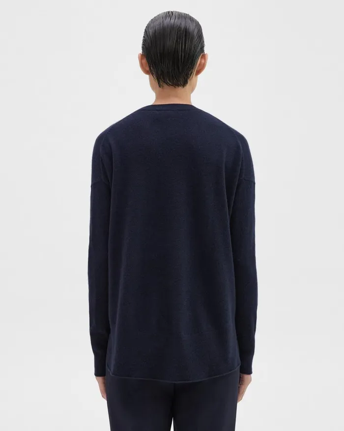 Women Theory Sweaters Cardigans Relaxed Sweater In Cashmere Deep Navy