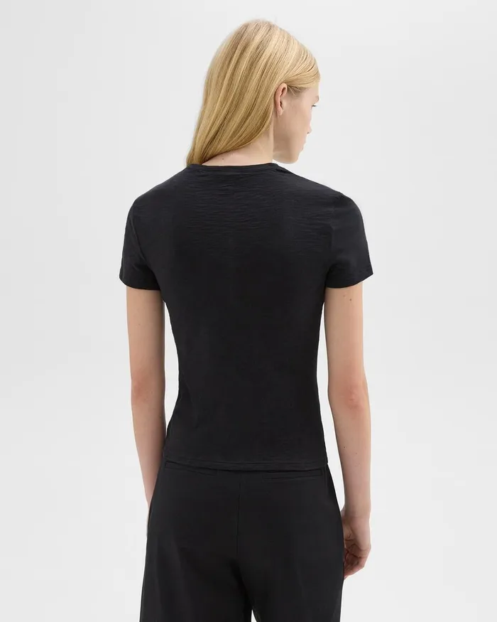 Women Theory TShirts Tank Tops Tiny Tee In Organic Slub Cotton Black