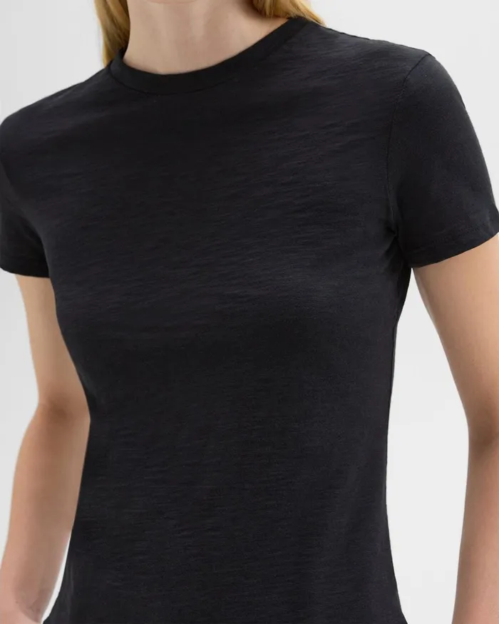 Women Theory TShirts Tank Tops Tiny Tee In Organic Slub Cotton Black
