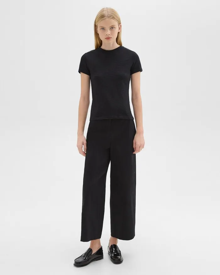 Women Theory TShirts Tank Tops Tiny Tee In Organic Slub Cotton Black