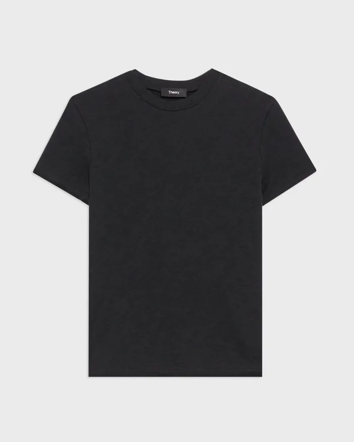 Women Theory TShirts Tank Tops Tiny Tee In Organic Slub Cotton Black