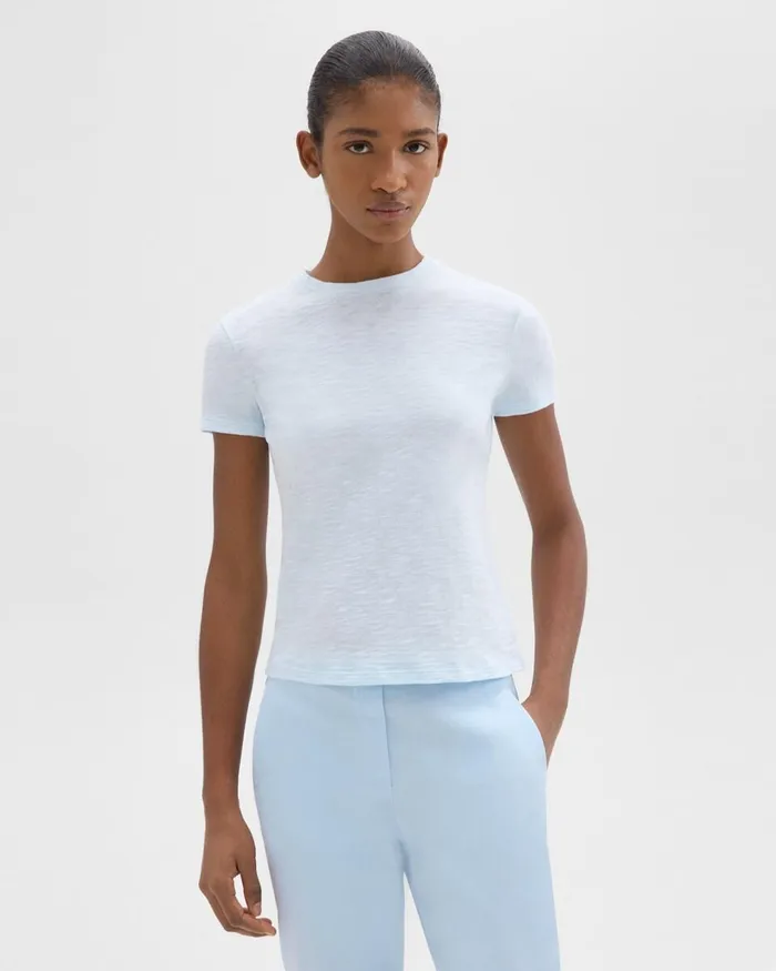 Women Theory TShirts Tank Tops Tiny Tee In Organic Slub Cotton Skylight