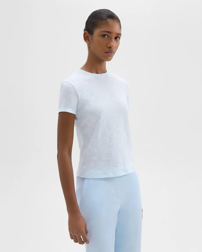 Women Theory TShirts Tank Tops Tiny Tee In Organic Slub Cotton Skylight