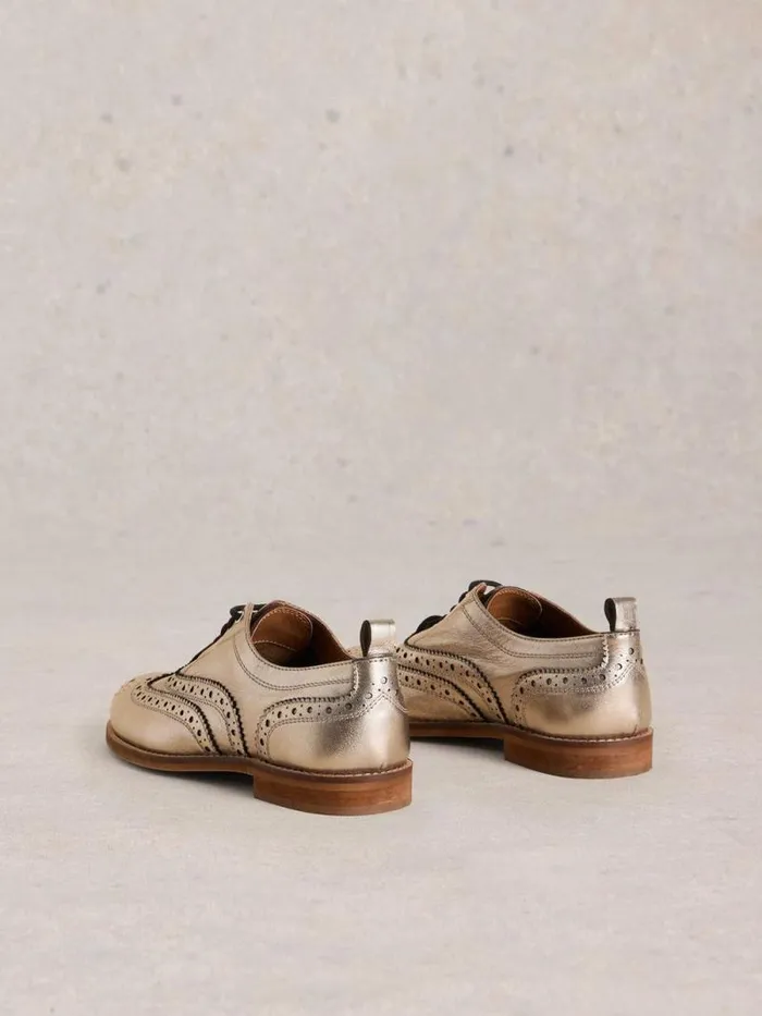 Women Thistle Leather Lace Up Brogue Coloured Metallic White Stuff Shoes Women Thistle Leather Lace Up Brogue Coloured Metallic White Stuff Shoes