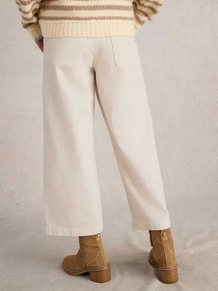 Women Tia Wide Leg Crop Jean Natural White White Stuff Trousers Women Tia Wide Leg Crop Jean Natural White White Stuff Trousers