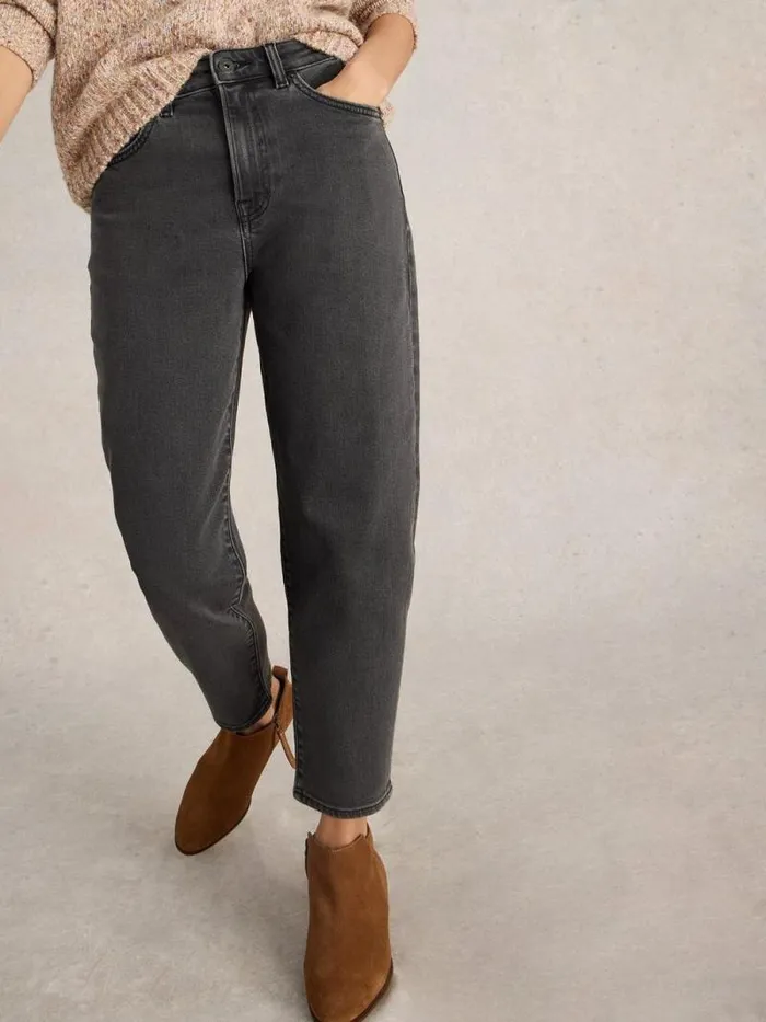 Women Tilly Tapered Jean Washed Black White Stuff Jeans Women Tilly Tapered Jean Washed Black White Stuff Jeans