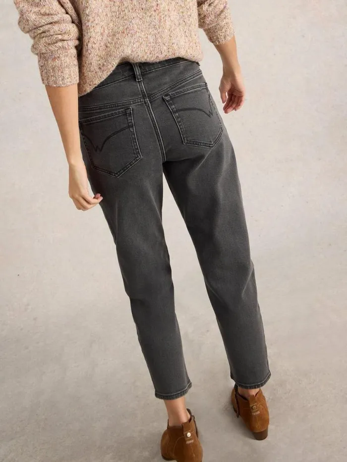 Women Tilly Tapered Jean Washed Black White Stuff Jeans Women Tilly Tapered Jean Washed Black White Stuff Jeans