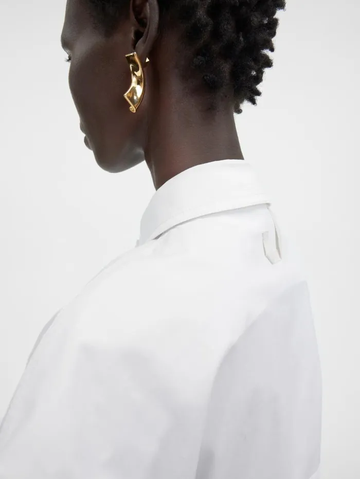 Women Tops and Shirts JACQUEMUS The Bari Cropped Shirt White Women Tops and Shirts JACQUEMUS The Bari Cropped Shirt White