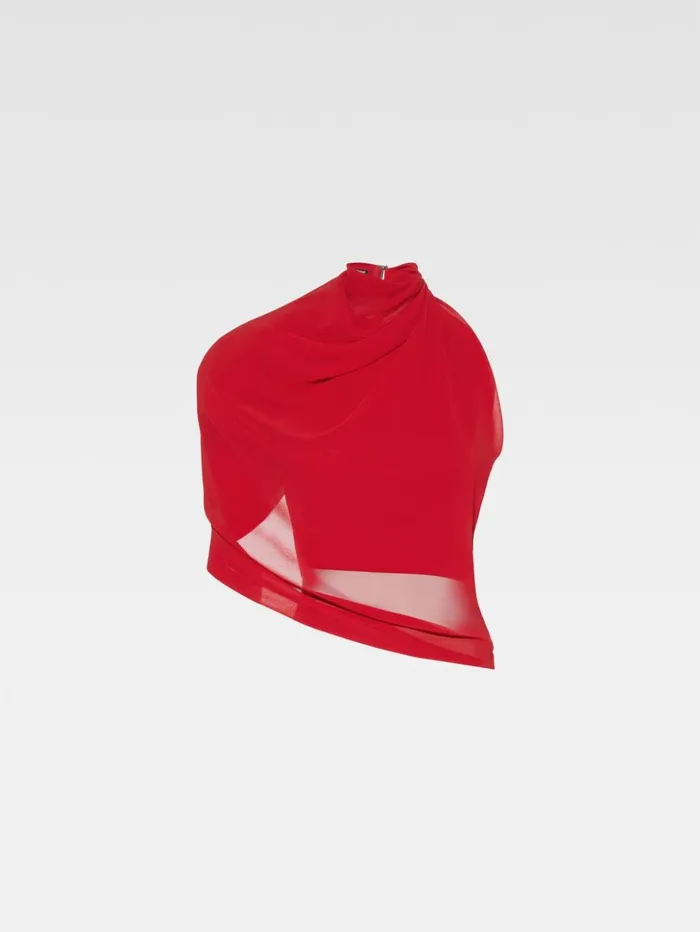 Women Tops and Shirts JACQUEMUS The Pablo Top Red Women Tops and Shirts JACQUEMUS The Pablo Top Red