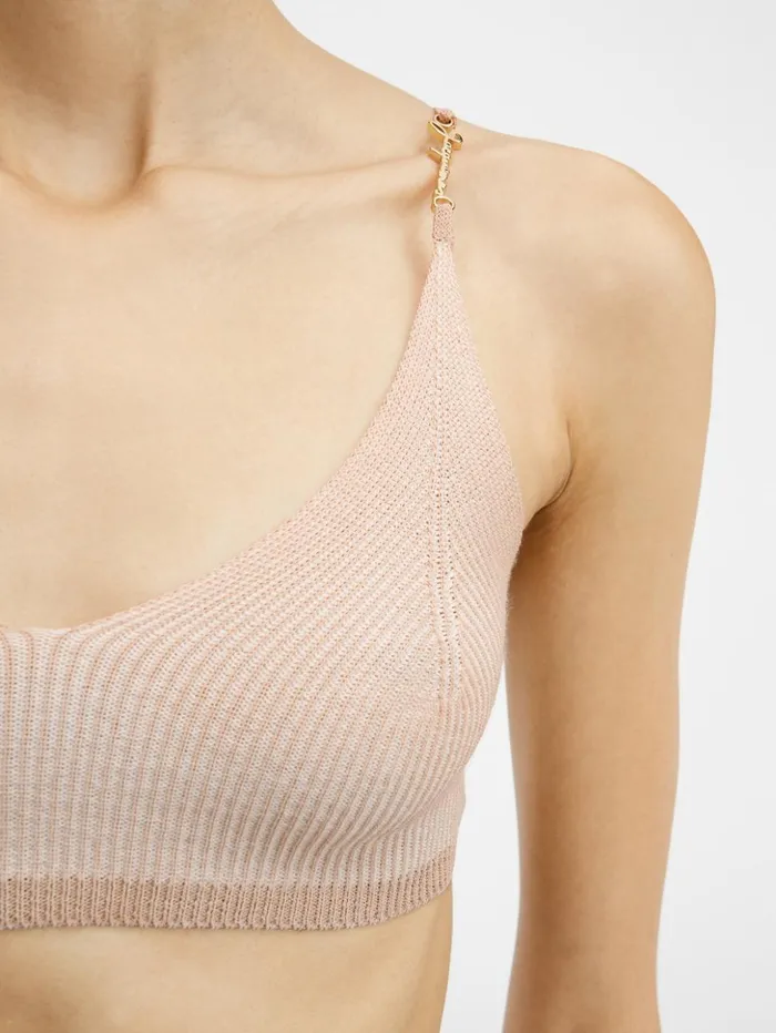 Women Tops and Shirts JACQUEMUS The Pral Bra Beige