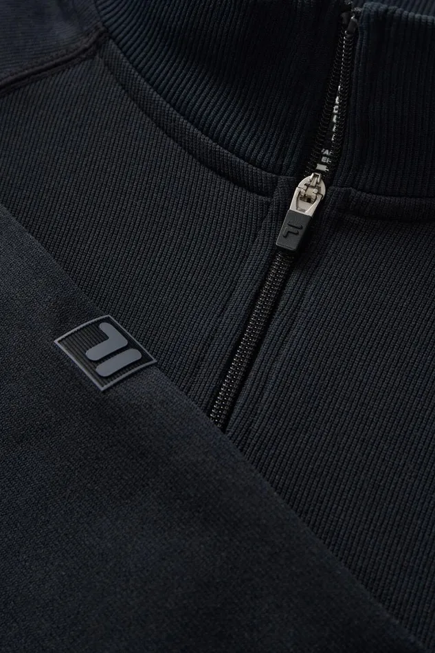 Women Tops and TShirts Fila Breakpoint Seamless Quarter Zip 001 Black