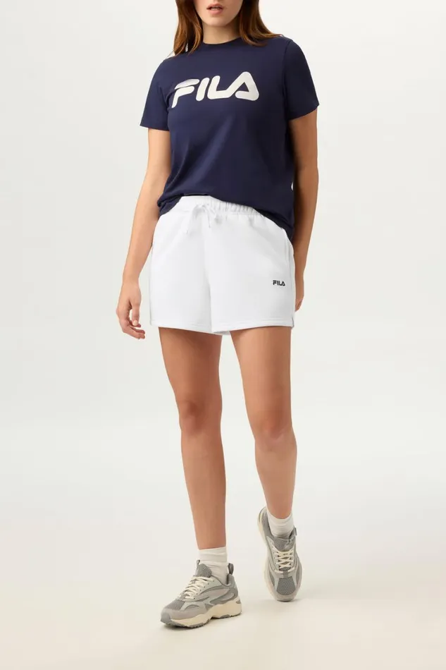 Women Tops and TShirts Fila Sportstyle Linear Logo Tee Women Tops and TShirts Fila Sportstyle Linear Logo Tee