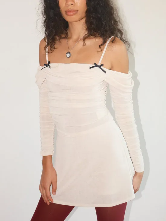Women Tops Lisa Says Gah Rosa OffShoulder Top Vanilla