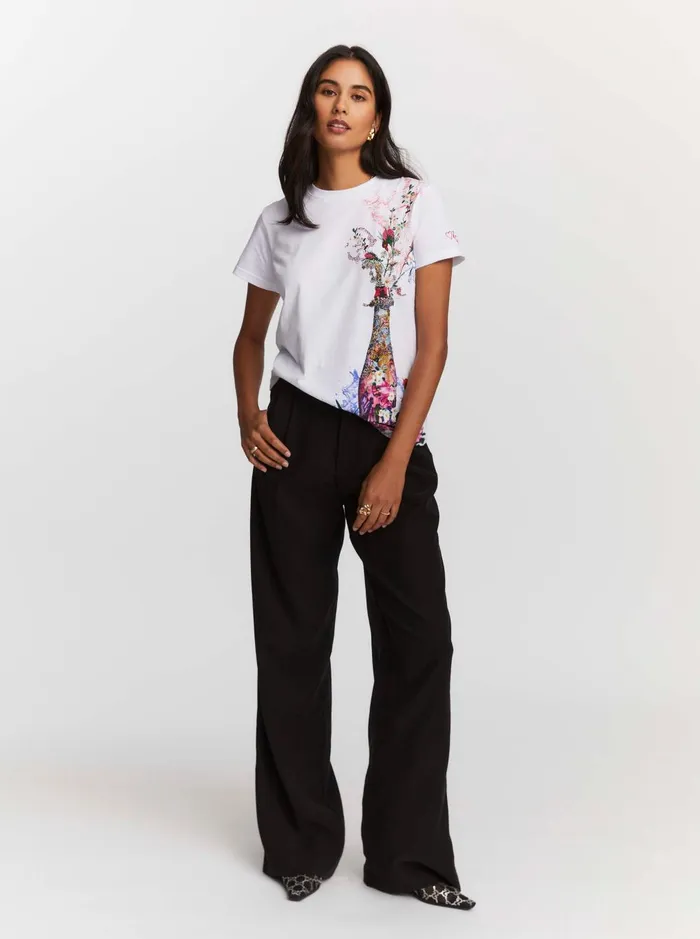 Women Tops Robert Graham GARDEN PARTY TSHIRT White