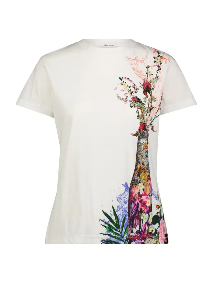 Women Tops Robert Graham GARDEN PARTY TSHIRT White