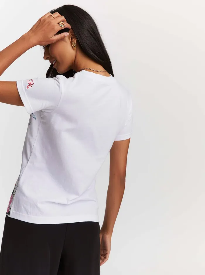 Women Tops Robert Graham GARDEN PARTY TSHIRT White
