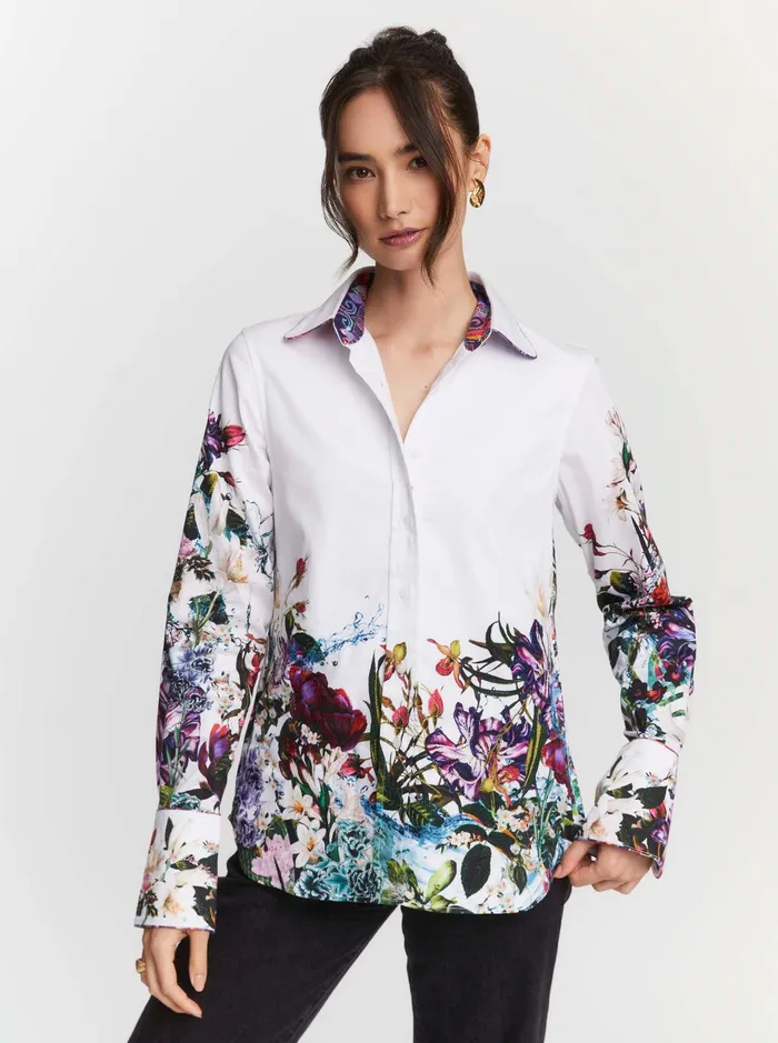 Women Tops Robert Graham PRISCILLA SHIRT White