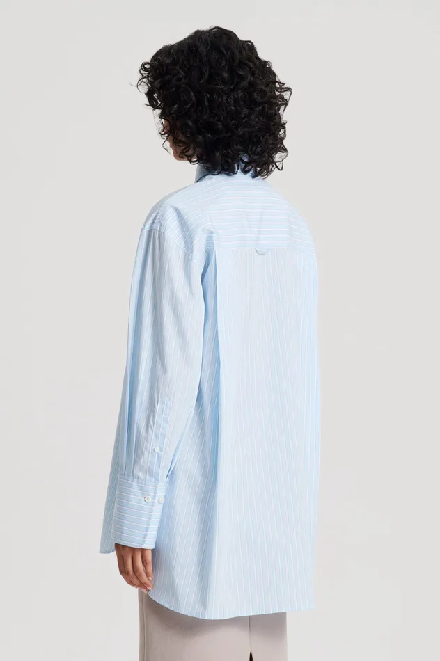 Women Tops Scanlan Theodore STRIPED SHIRT PALEBLUE Women Tops Scanlan Theodore STRIPED SHIRT PALEBLUE