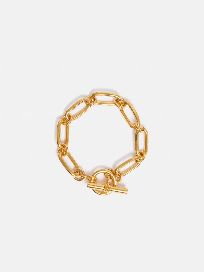 Women Trombone Link Bracelet Gold Jigsaw Party